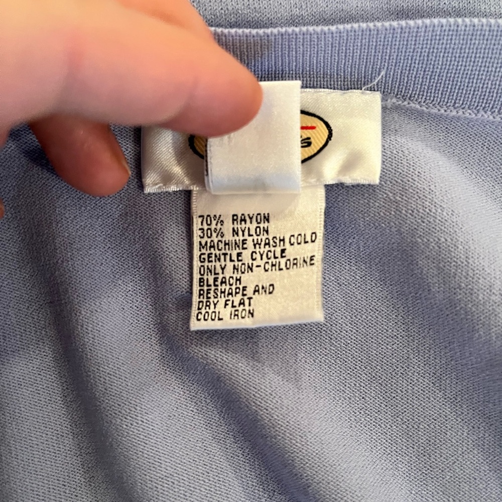 Talbots Periwinkle Lightweight Button-Up Cardigan - image 3